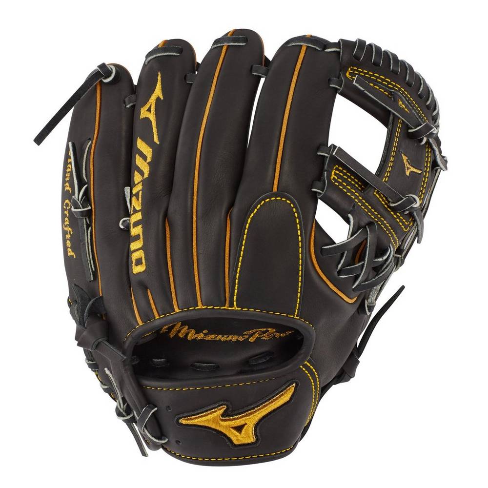 Mens Mizuno Pro Infield 11.5" - Regular Pocket Baseball Gloves Black Philippines (UAJMDL971)